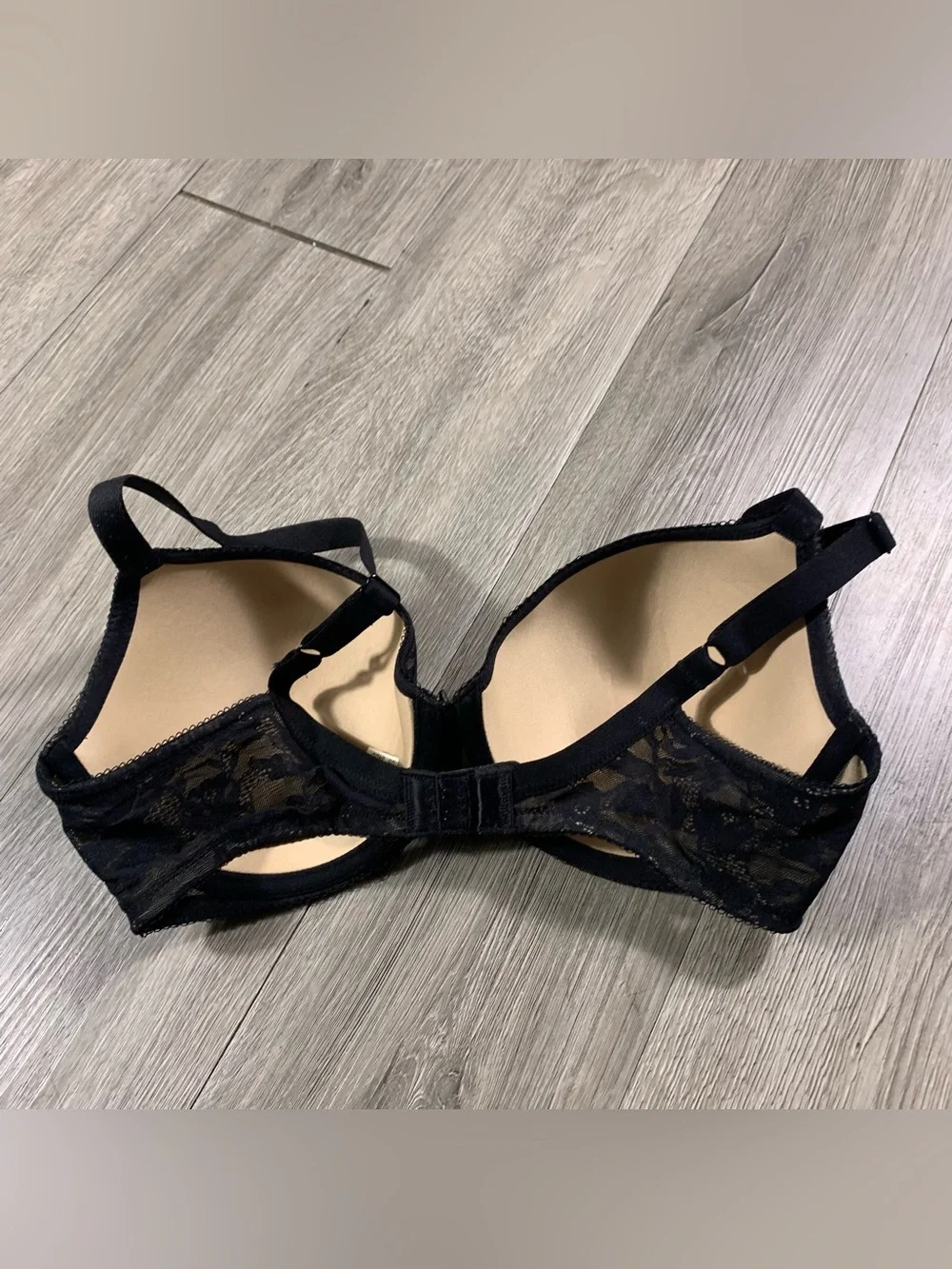Wacoal Black Lace Finesse T-Shirt Underwire Bra size 34DD